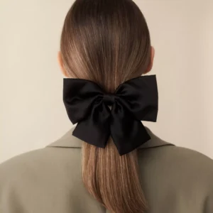 Luare, silk bow for hair, silk ribbon for hair, 100% silk bow, tik tok hairstyle, luxury hair bow designer